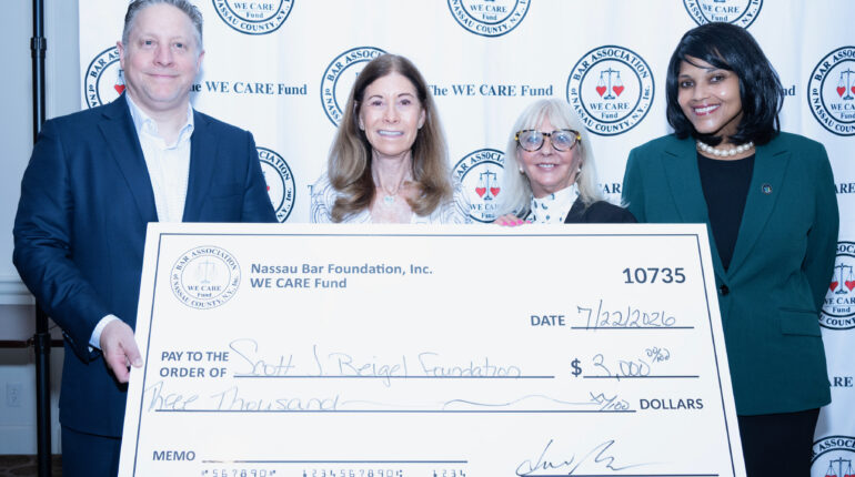 Scott J. Beigel Memorial Fund Receives $3,000 WE CARE Grant from Nassau Bar Foundation, Inc.